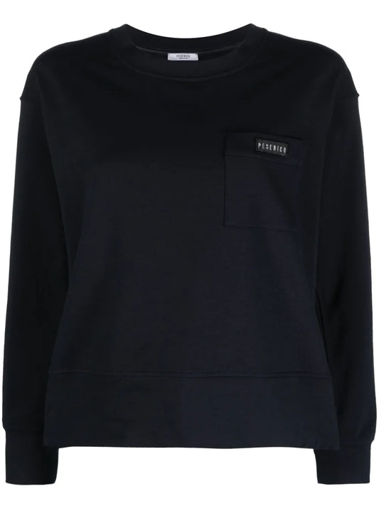 Logo-Patch Cotton Sweatshirt