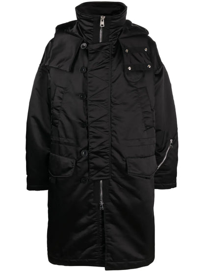 Lutece Logo-Patch Parka Coat