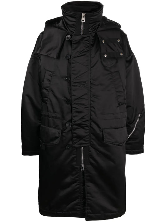 Lutece Logo-Patch Parka Coat