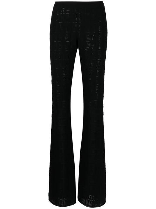 4G Jacquard Flared Trousers
