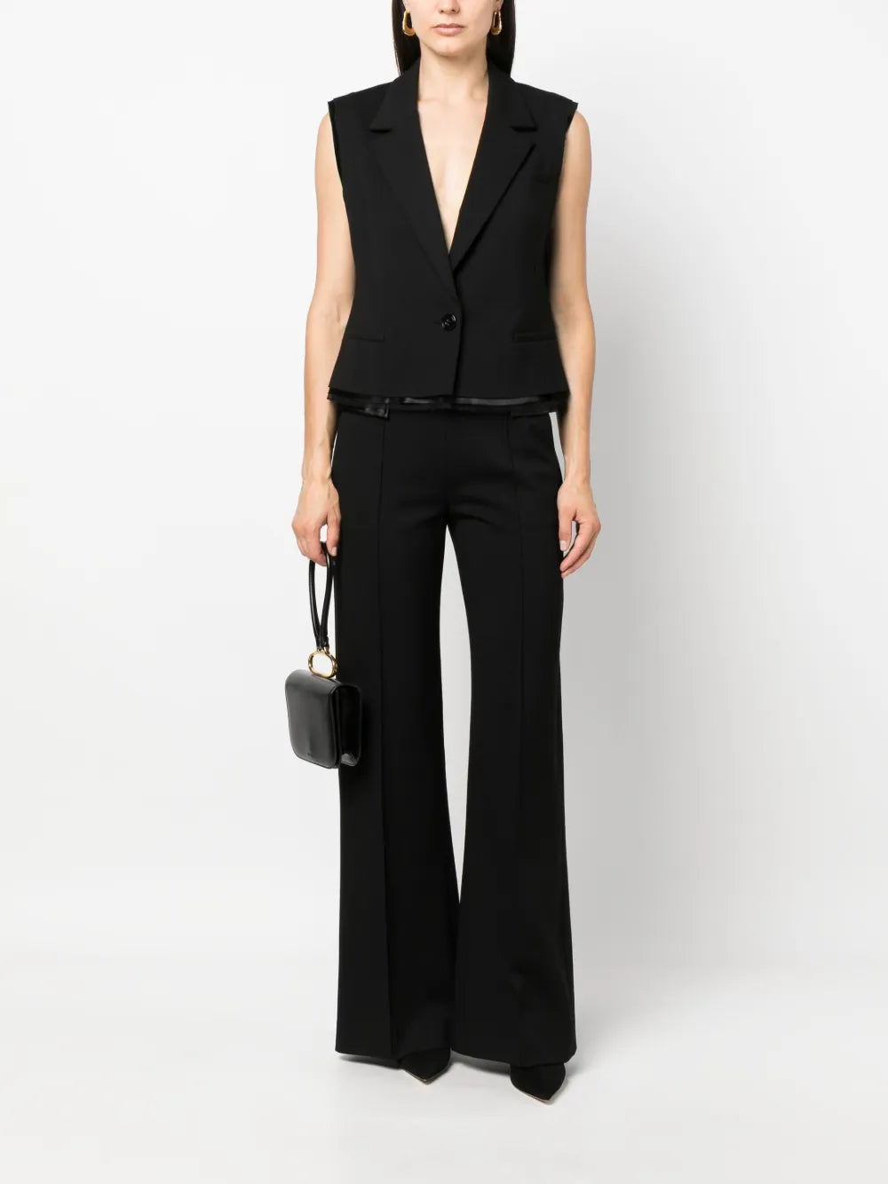 High-Waisted Wide-Leg Trousers