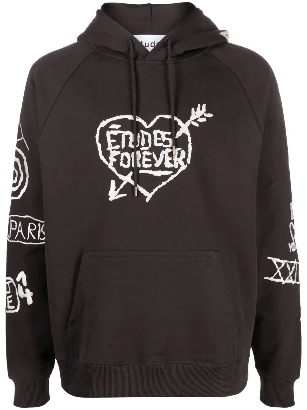 Graffiti-Embroidery Organic Cotton Hoodie