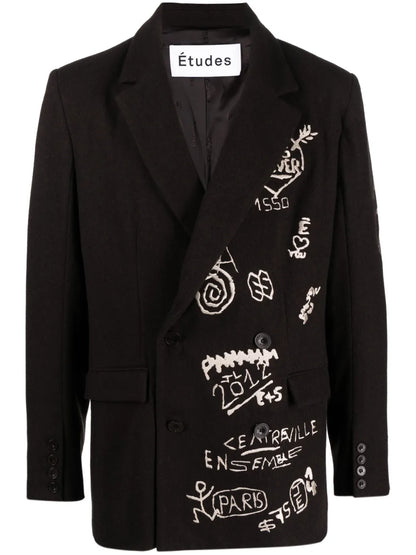 Verneuil Embroidered-Motif Blazer