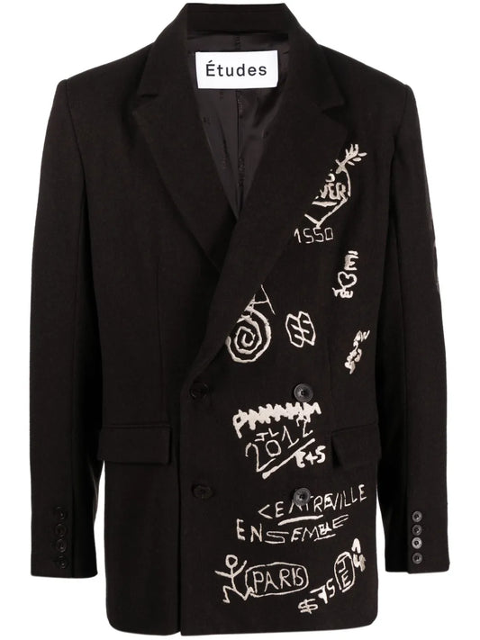 Verneuil Embroidered-Motif Blazer