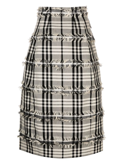 Crackle Fringe-Detail Skirt