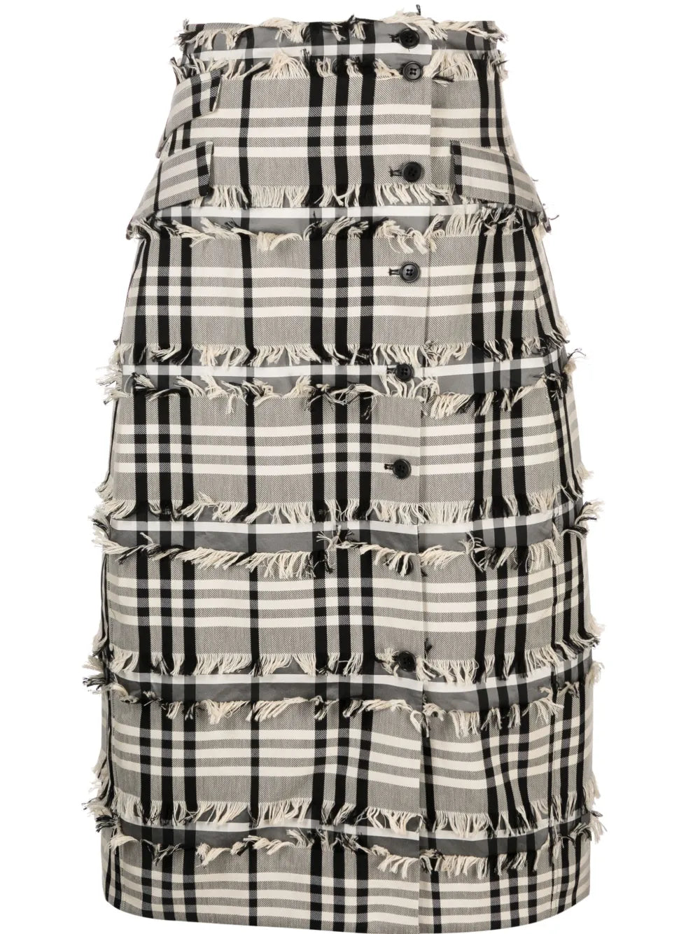 Crackle Fringe-Detail Skirt