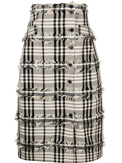 Crackle Fringe-Detail Skirt