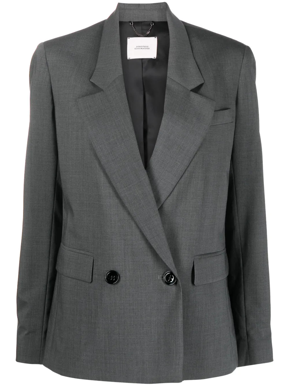 Double-Breasted Virgin Wool-Blend Blazer