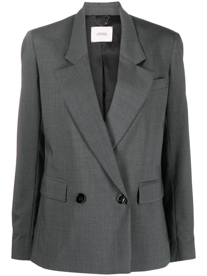 Double-Breasted Virgin Wool-Blend Blazer