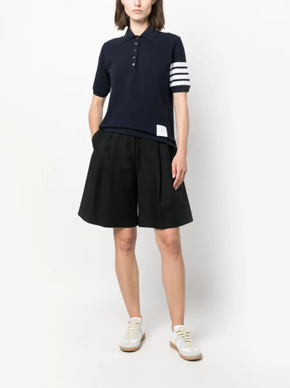 4-Bar Stripe 2003-Print Polo Shirt