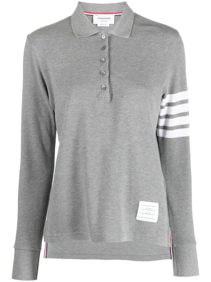 4-Bar Long-Sleeved Polo Shirt