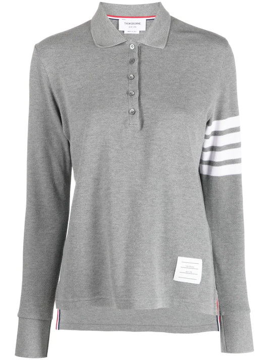 4-Bar Long-Sleeved Polo Shirt