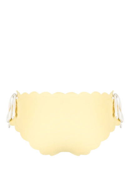 Spring Tie Scallop-Edge Bikini Bottoms