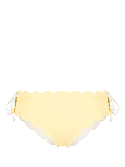 Spring Tie Scallop-Edge Bikini Bottoms