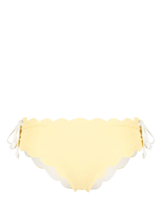 Spring Tie Scallop-Edge Bikini Bottoms