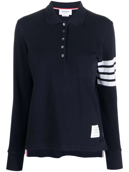 4-Bar Long-Sleeved Polo Shirt