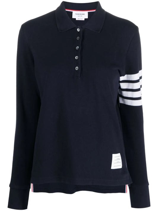 4-Bar Long-Sleeved Polo Shirt