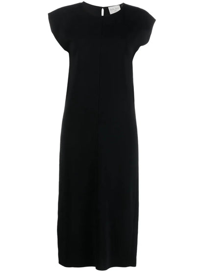 Exposed-Seam Midi Dress