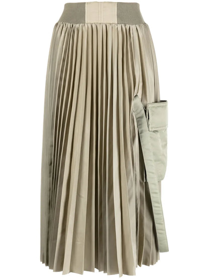 High-Waisted Pleated Skirt
