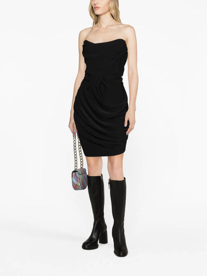 Draped Corset-Bodice Dress