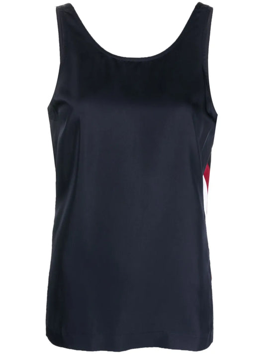 Logo-Tape Detail Sleeveless Top