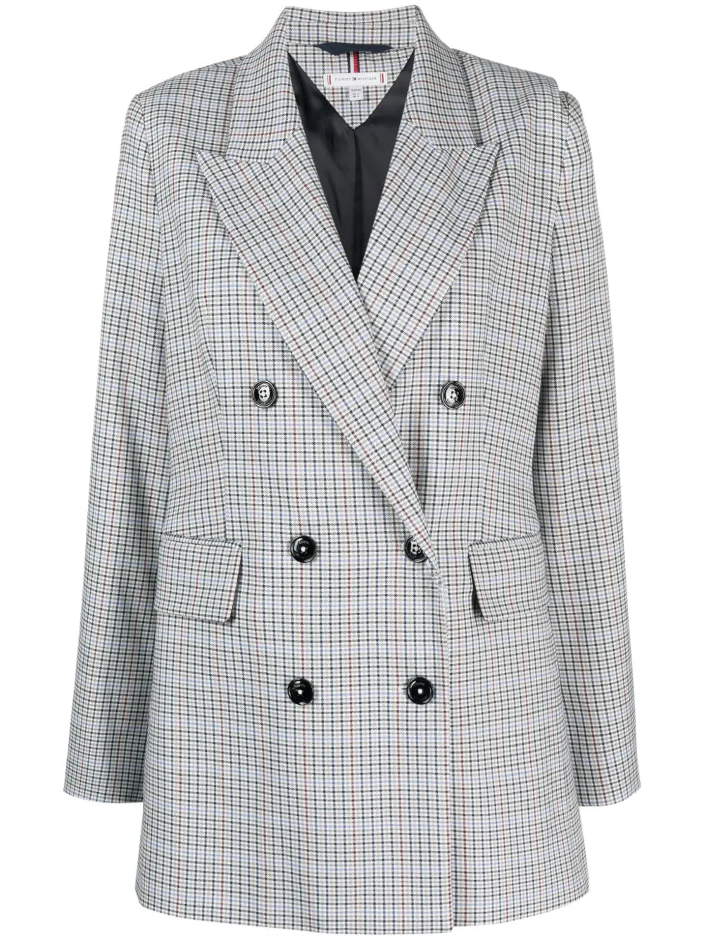 Checked Double-Breasted Blazer