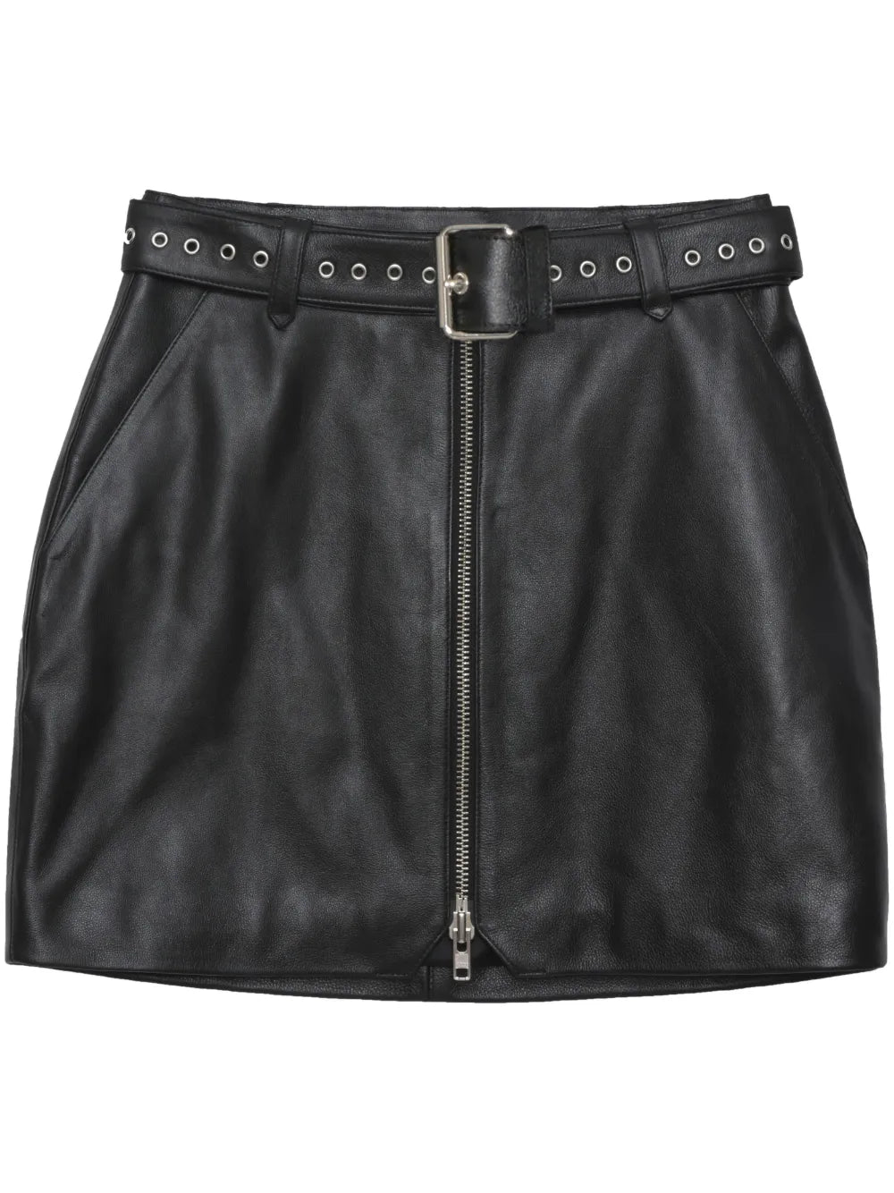 Ana Leather Straight Skirt