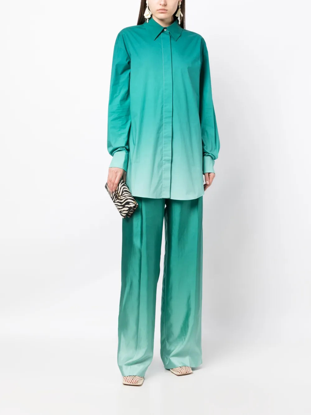 Ombré-Effect Shirt Jacket