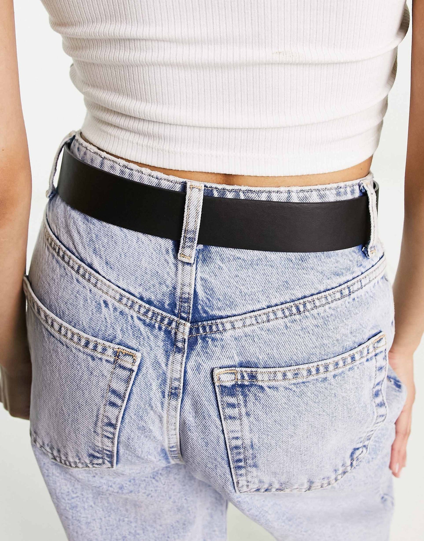 Chunky Gold Buckle Waist And Hip Jeans Belt