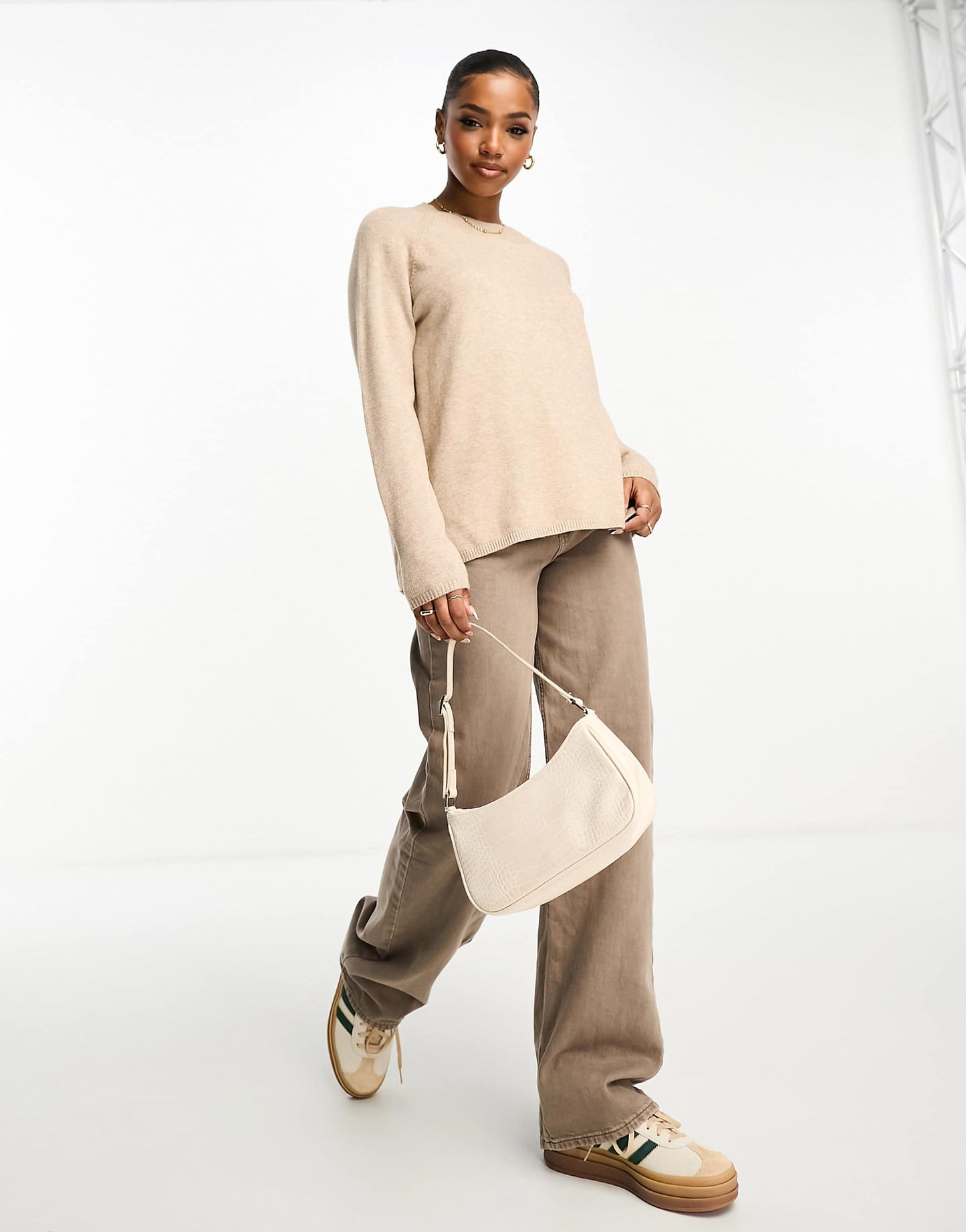 Slouchy Longline Jumper With Side Split