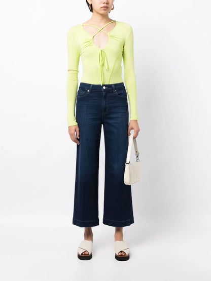 Logo-Patch Cropped Jeans