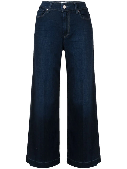 Logo-Patch Cropped Jeans