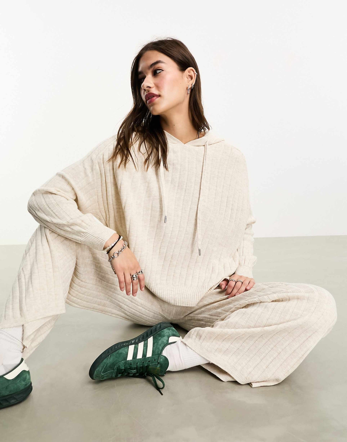 Ribbed Knit Hoodie Co-Ord