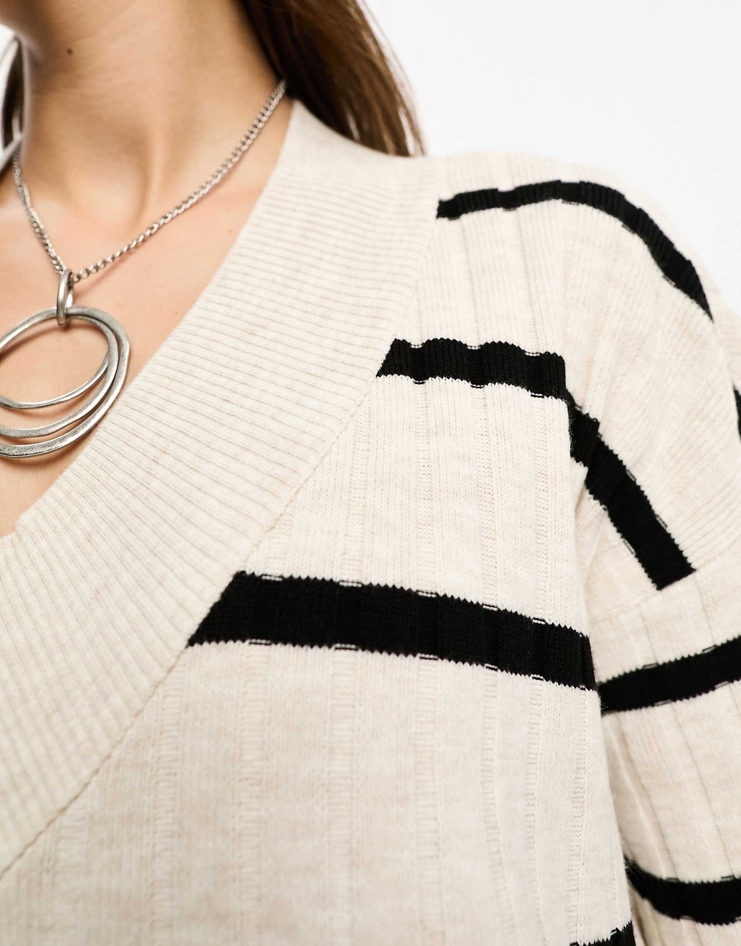 Knitted V Neck Midaxi Dress