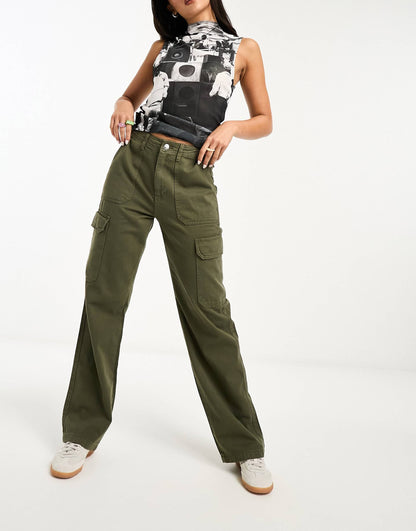 Straight Leg Cargo Trousers