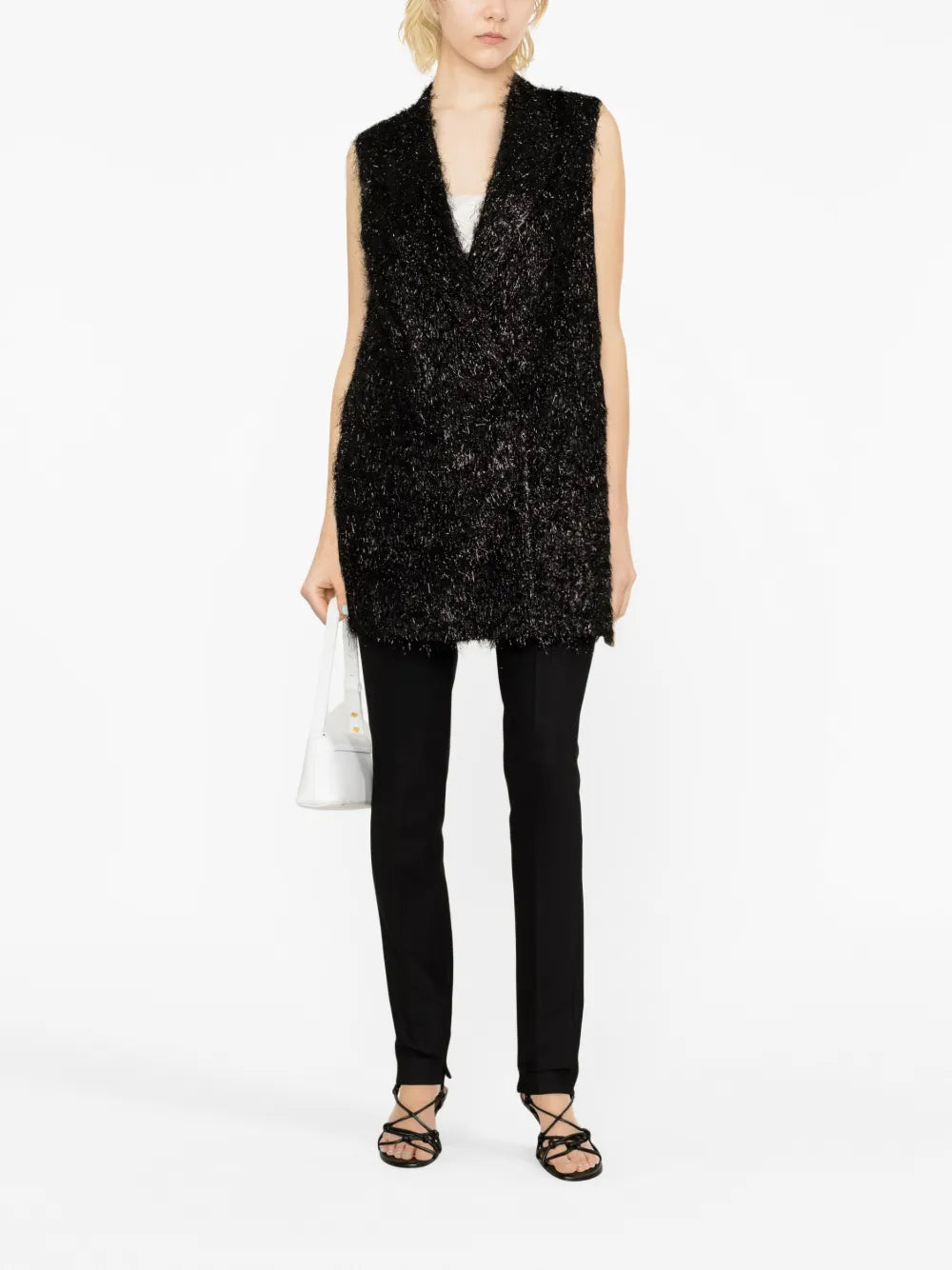 Double-Breasted Lurex Waistcoat