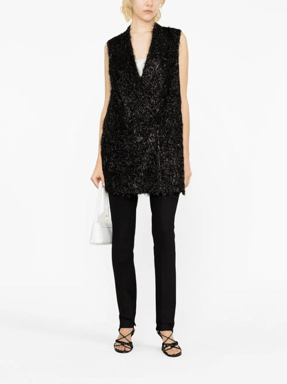 Double-Breasted Lurex Waistcoat