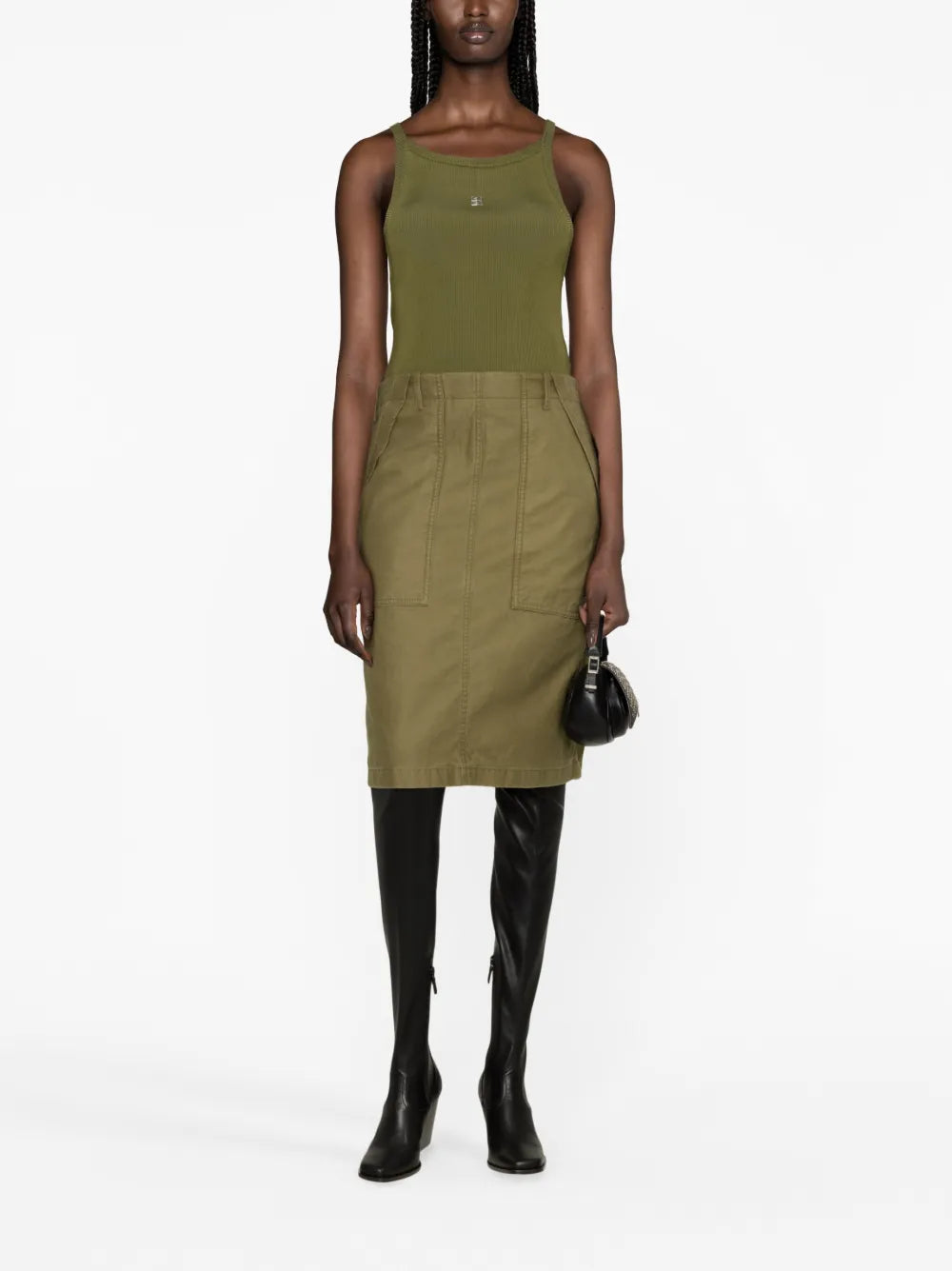 Panelled Cargo Midi Dress