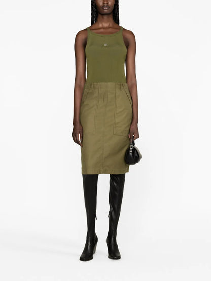 Panelled Cargo Midi Dress