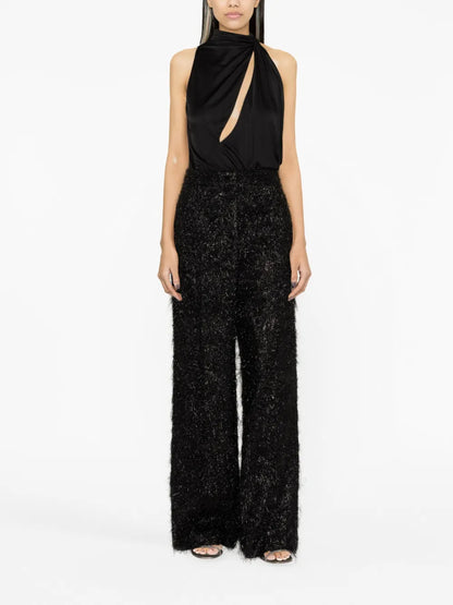 Fuzzy Wide-Leg Trousers