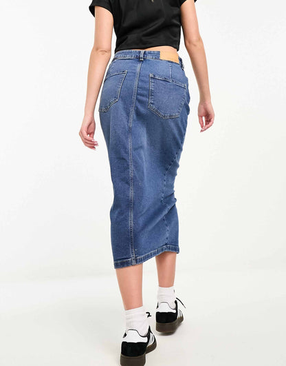 Denim Midi Skirt