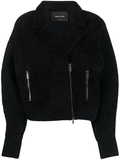 Zip-Up Suede Jacket