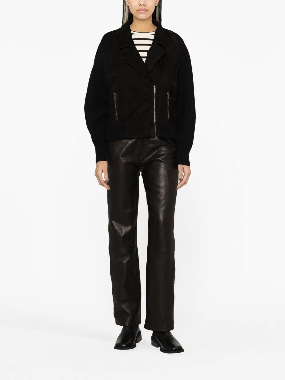 Zip-Up Suede Jacket