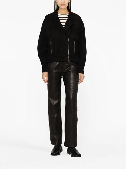 Zip-Up Suede Jacket