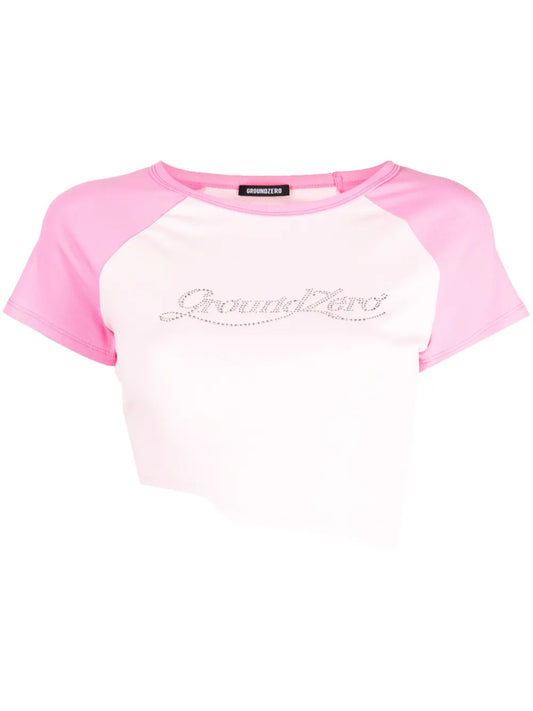 Logo-Appliqué Raw-Cut T-Shirt