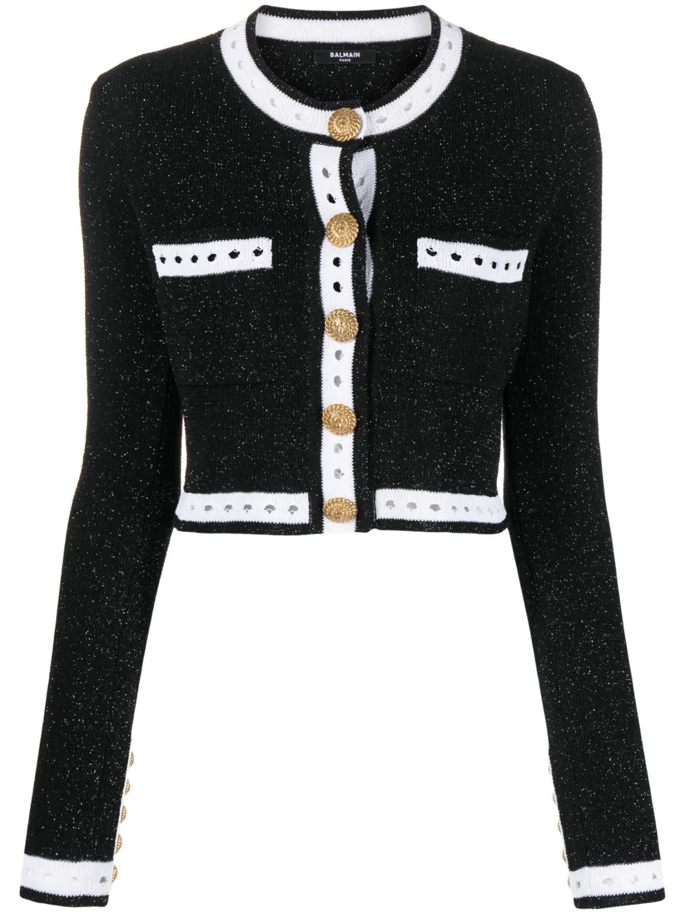 Long-Sleeve Button-Fastening Cardigan