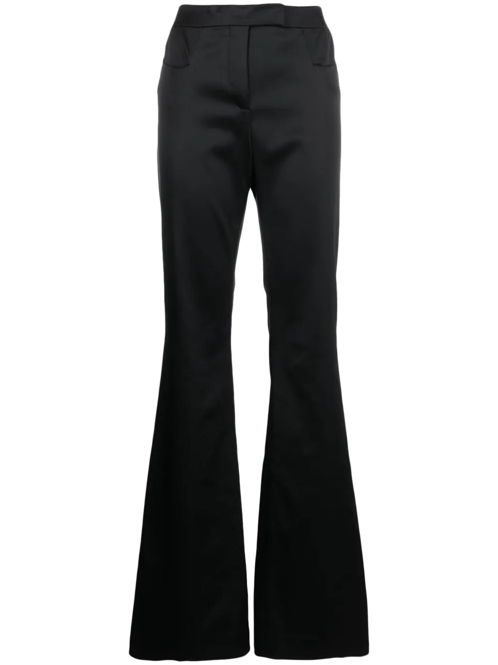 Flared Satin Trousers