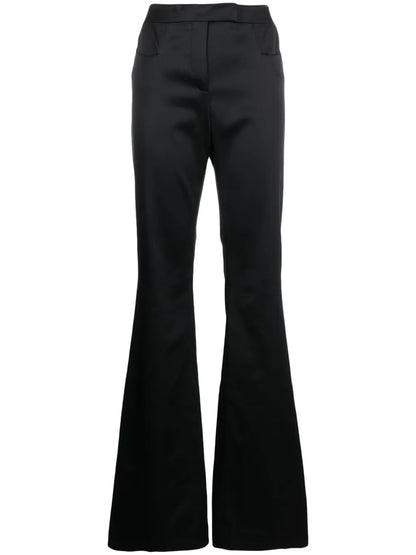 Flared Satin Trousers