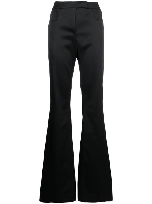 Flared Satin Trousers