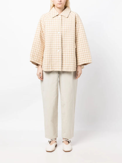 Dries Gingham-Check Shirt Jacket